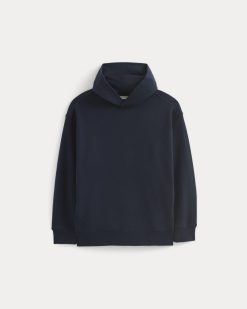 Alternative view of Twill Terry Jacquard Hoodie | Navy