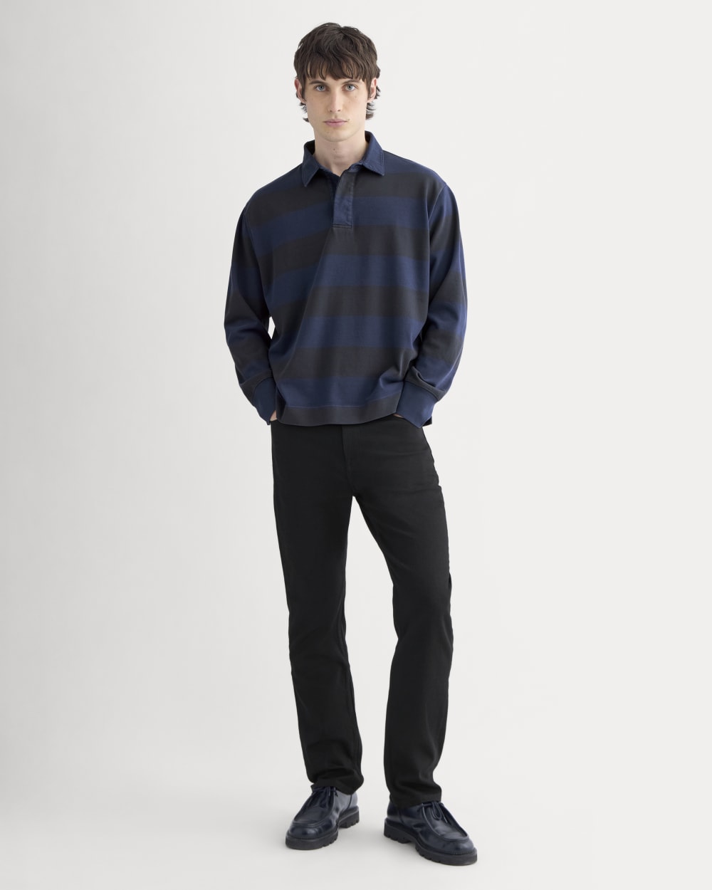 Vintage Rugby Pullover | Navy / Black - Image 3