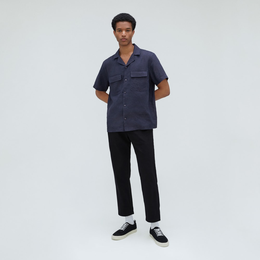 The Resort Shirt in Linen | Deep Navy - Image 5
