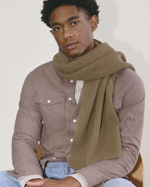 Alternative view of The Waffle Scarf | Camel