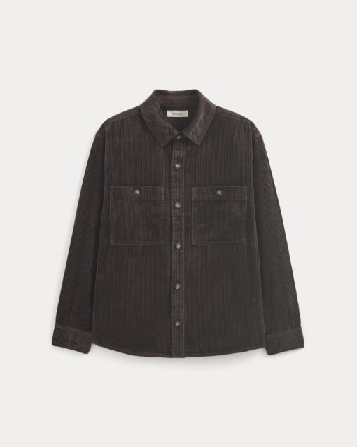 Alternative view of Wide Wale Corduroy Shirt | Dark Chocolate