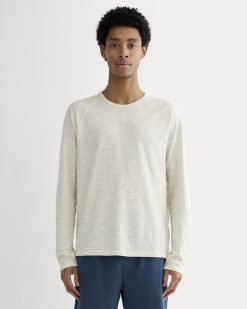 The Rec Long-Sleeve Crew | Heathered Oat