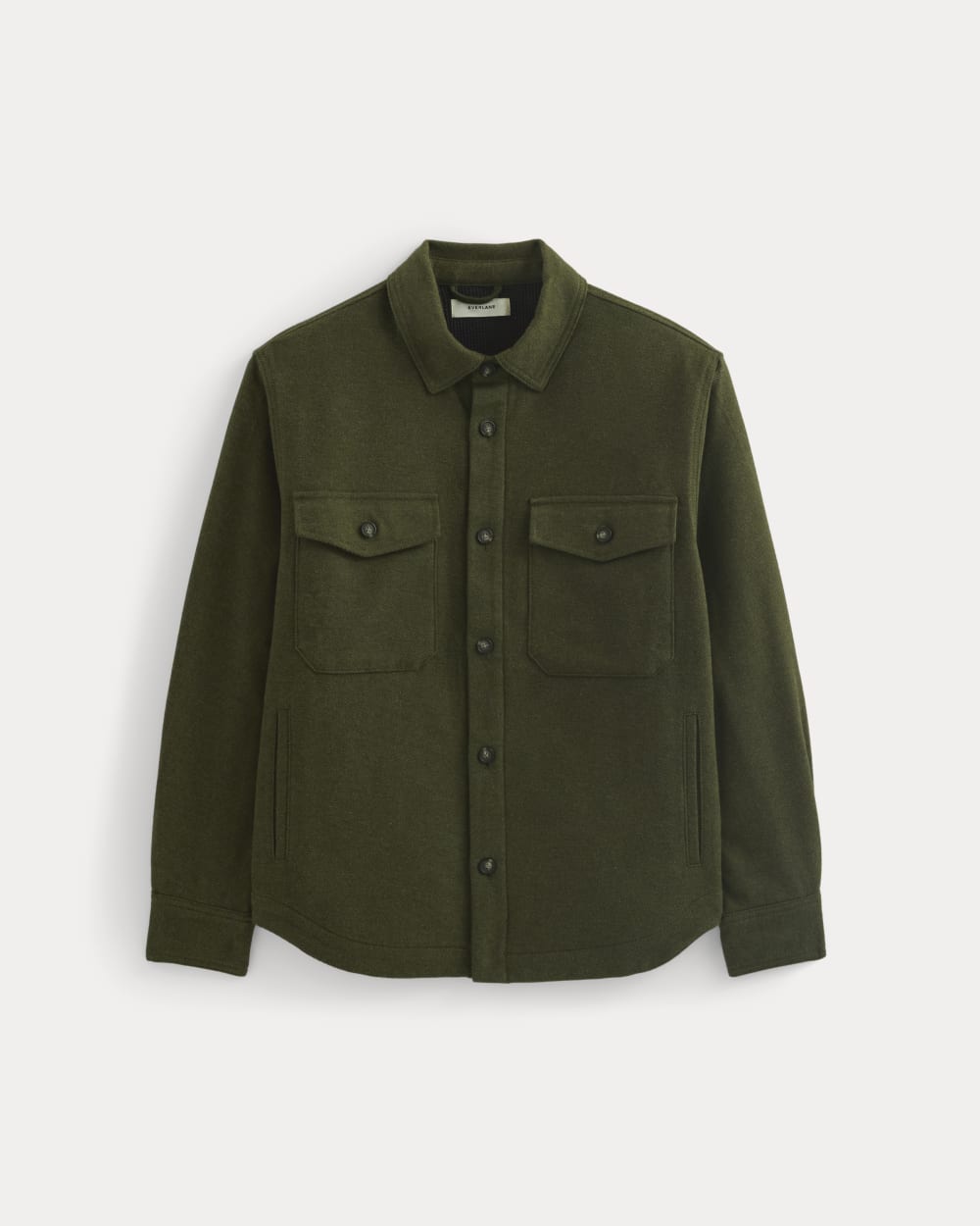 Heavyweight Waffle Twill Overshirt | Heathered Green - Image 2