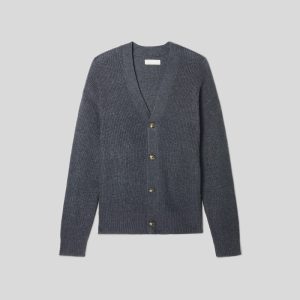Alternative view of The No-Sweat Ribbed Cardigan | Heather Ash