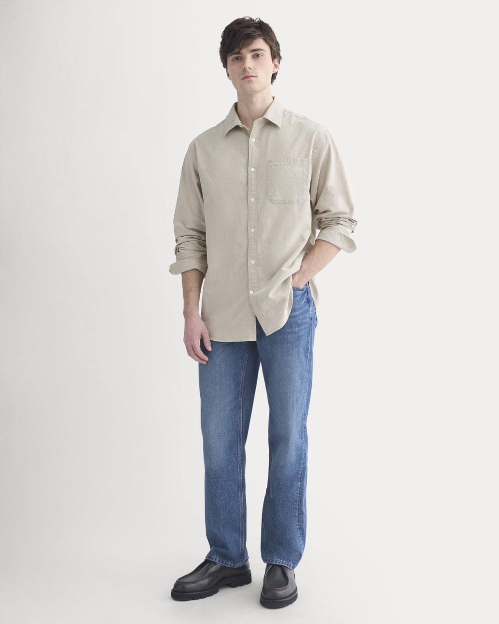 Lightweight Oversized Oxford | Chinchilla Chambray - Image 4