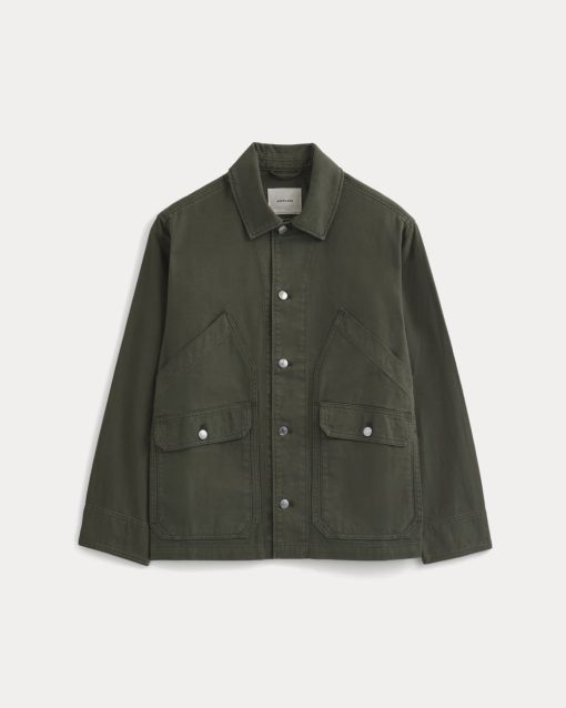 Alternative view of Relaxed Barn Jacket | Olive Night