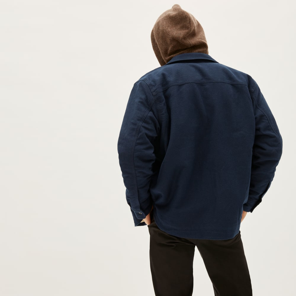 The ReNew Fleece-Lined Heavyweight Overshirt | Deep Navy - Image 4