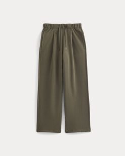 Alternative view of Luxe Fleece Pleated Sweatpant | Olive Night