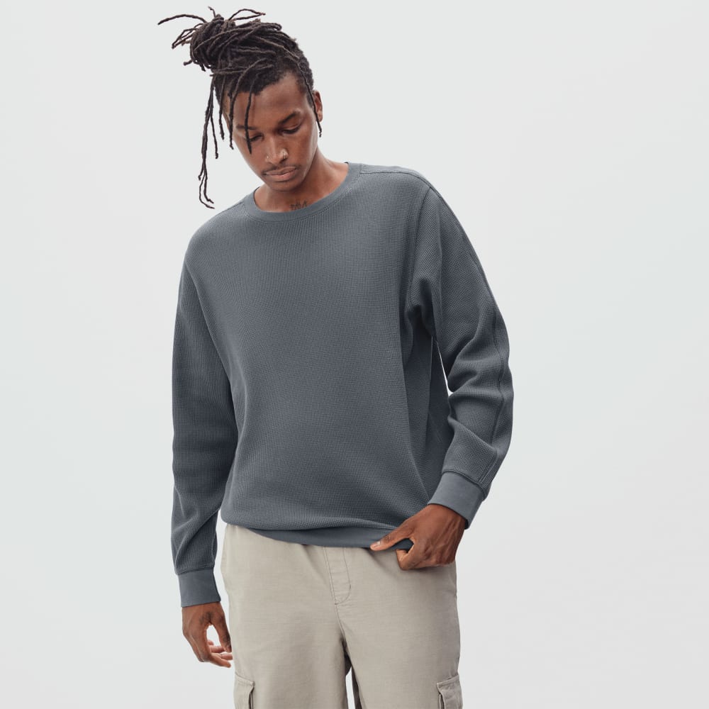 The Waffle Long-Sleeve Crew Tee | Slate - Image 2