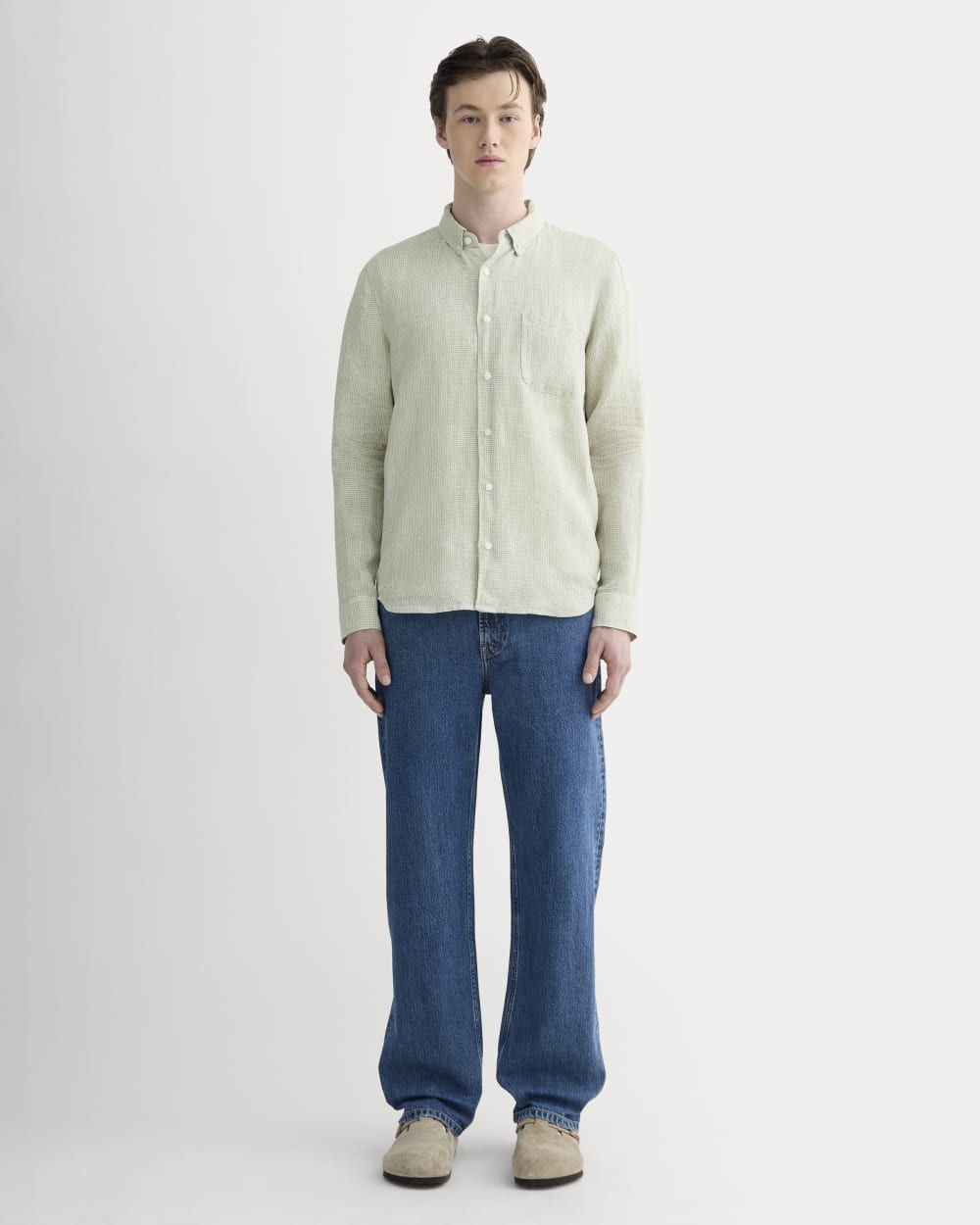 The Classic Shirt in Linen | Elm Gingham - Image 3