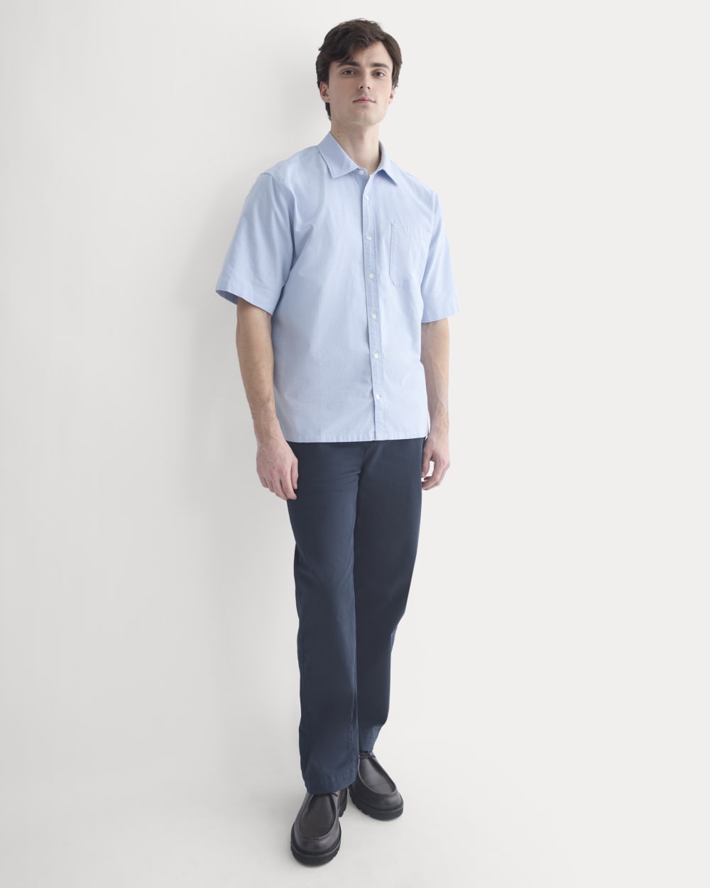 Lightweight Short-Sleeve Oxford | Light Blue - Image 3