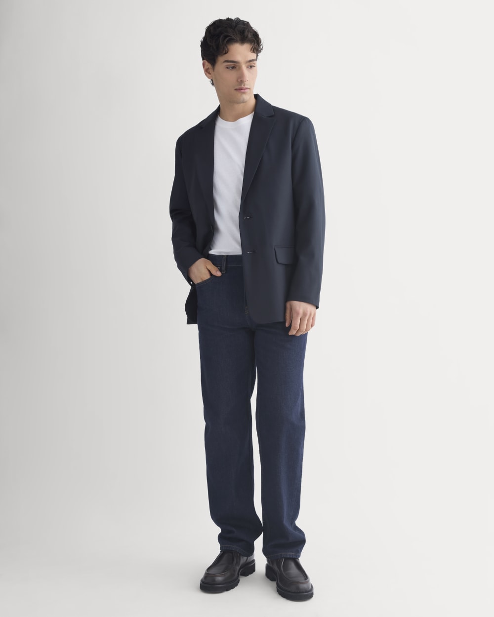 Tropical Wool Blazer | Dark Navy - Image 3