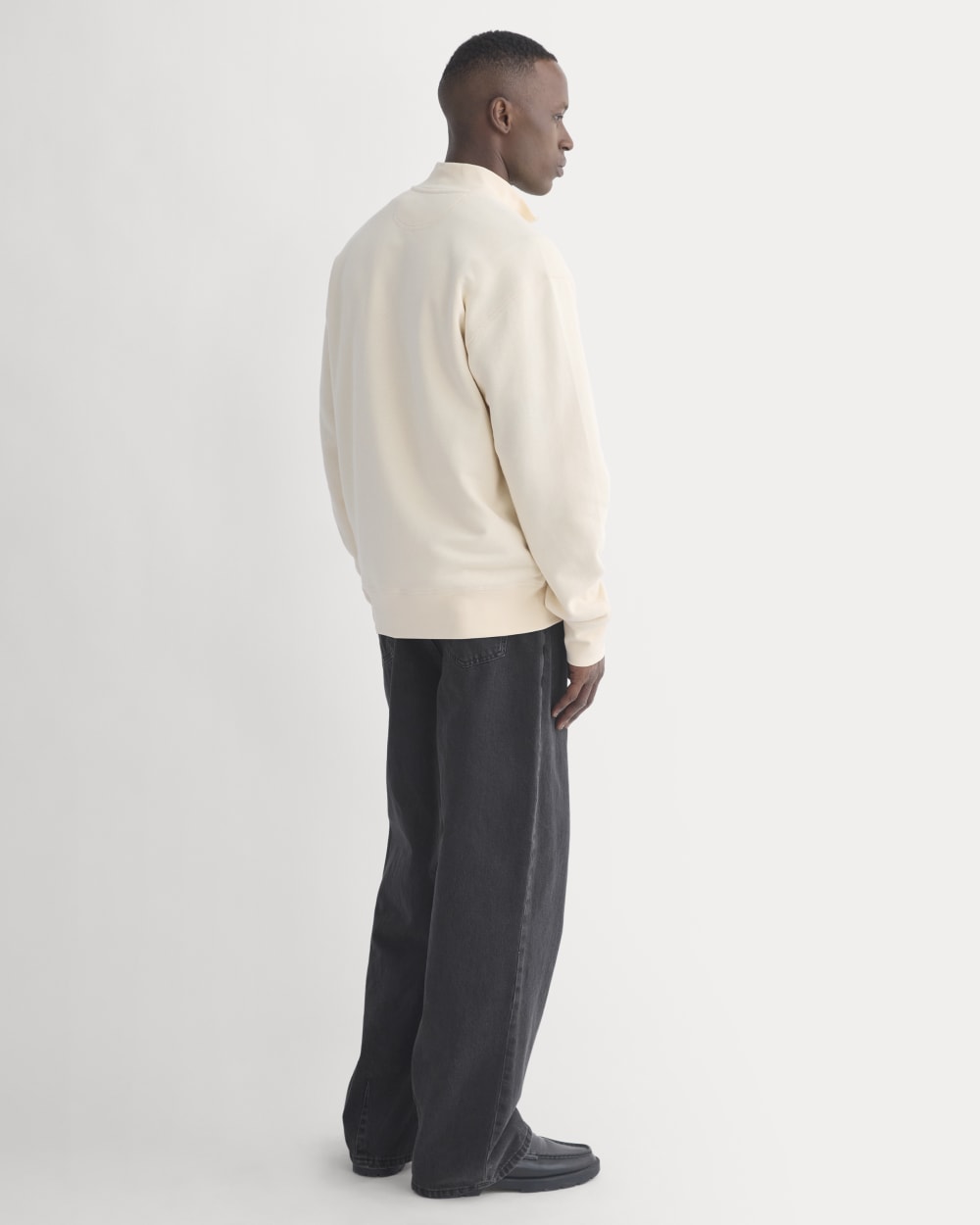 Lightweight Terry Zip Pullover | Parchment - Image 5