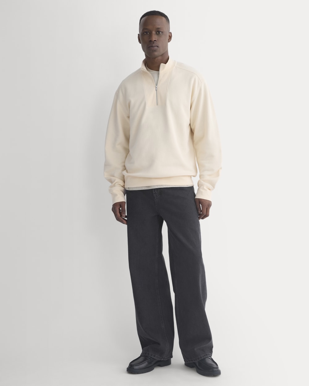 Lightweight Terry Sweatshirt | Parchment - Image 3