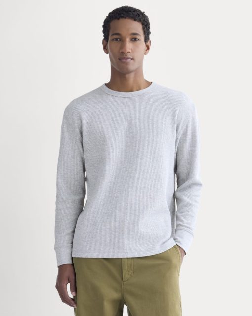 Thermal Crew in Cozy Waffle | Soft Heather Grey