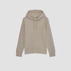 Alternative view of The Waffle-Knit Hoodie | Heathered Oatmeal