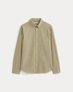 Alternative view of Washed Poplin Shirt | Aged Brass Plaid