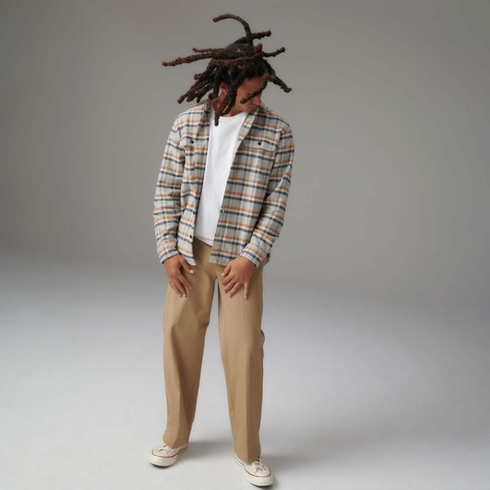 The Heavyweight Overshirt | Uniform | Tobacco Brown / Heather Grey Plaid - Image 3