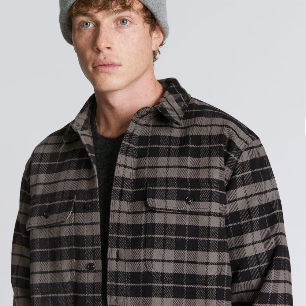 The Heavyweight Overshirt | Uniform | Pewter Plaid - Image 5