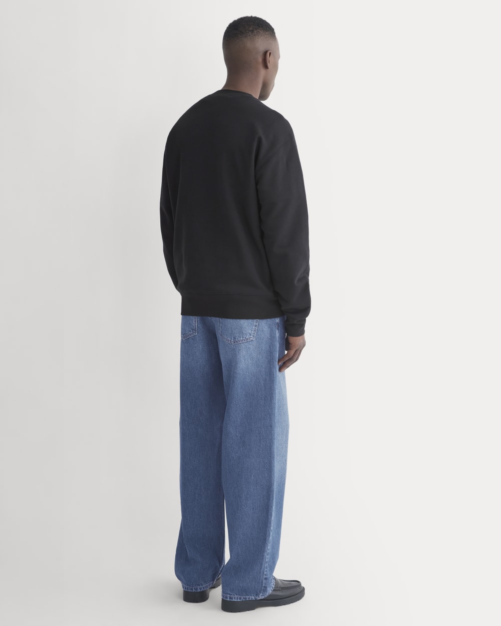 Lightweight Terry Sweatshirt | Black - Image 5