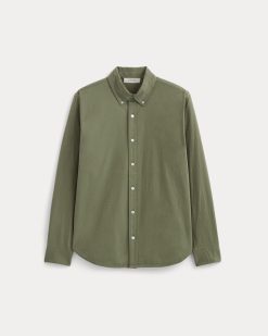 Alternative view of The Seersucker Long-Sleeve Shirt | Lichen Green
