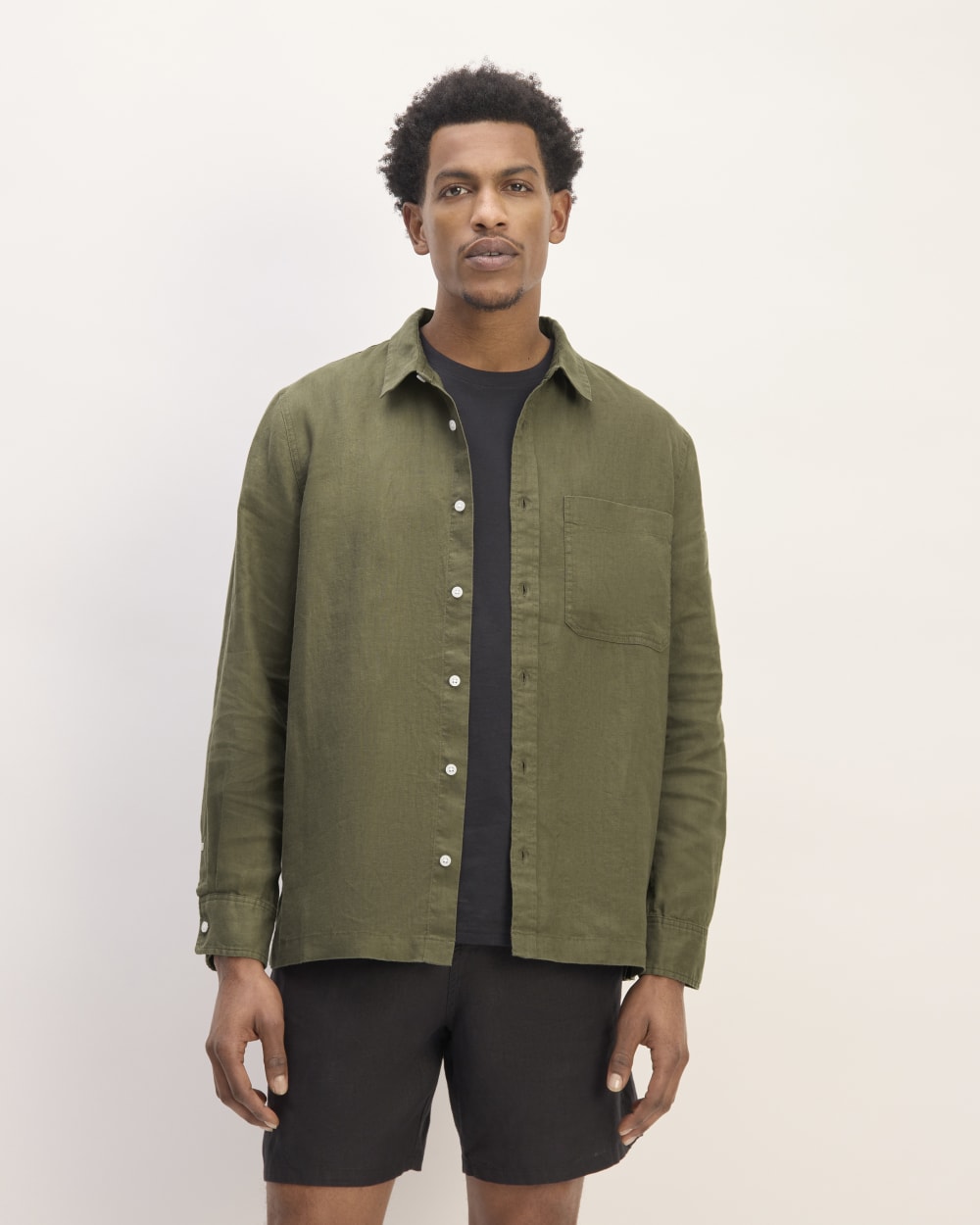The Linen Straight Hem Shirt | Kalamata