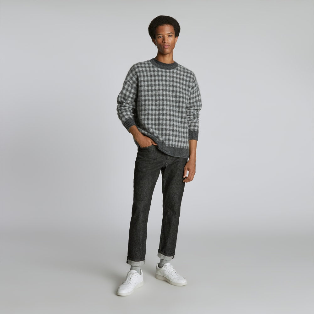 The Alpaca Crew | Light Heather Grey / Dark Charcoal Buffalo Check - Image 4