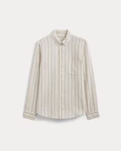 Alternative view of The Classic Shirt in Linen | Bone / Cornstalk