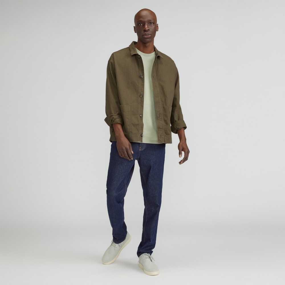 The Organic Cotton Herringbone Utility Jacket | Beech - Image 6