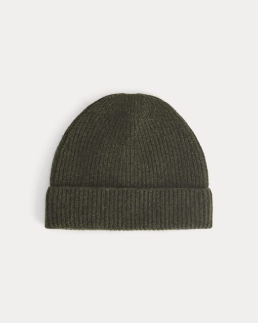The Cashmere Ribbed Beanie | Heather Beech