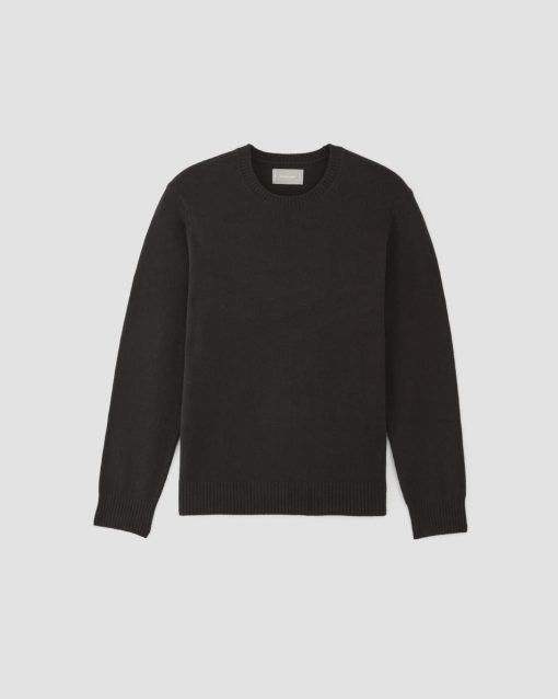 Alternative view of The Premium Merino Crew Neck Sweater | Black