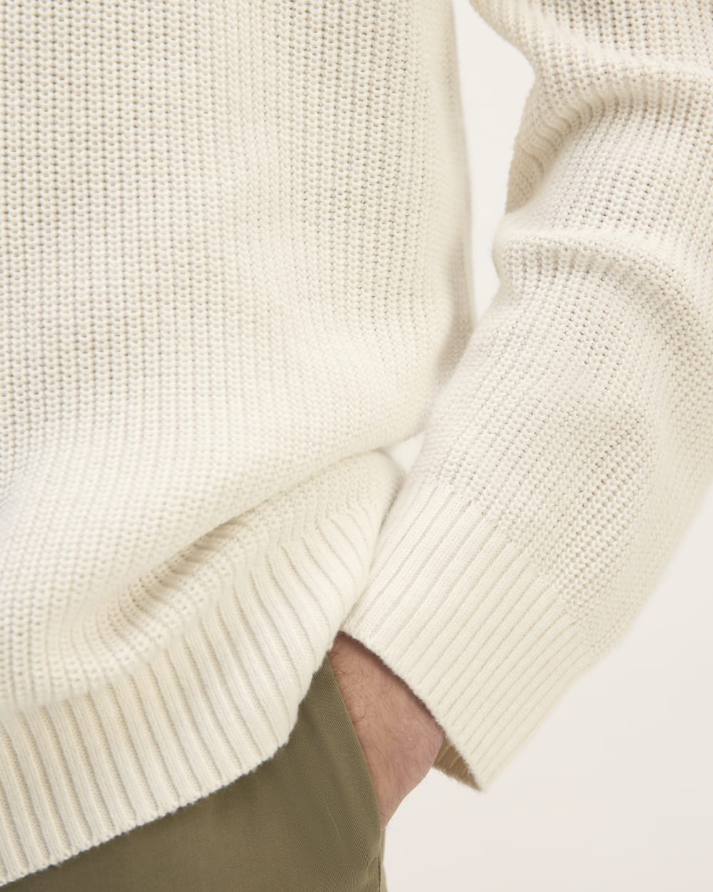 The No-Sweat Ribbed Crew | Heathered Canvas - Image 5