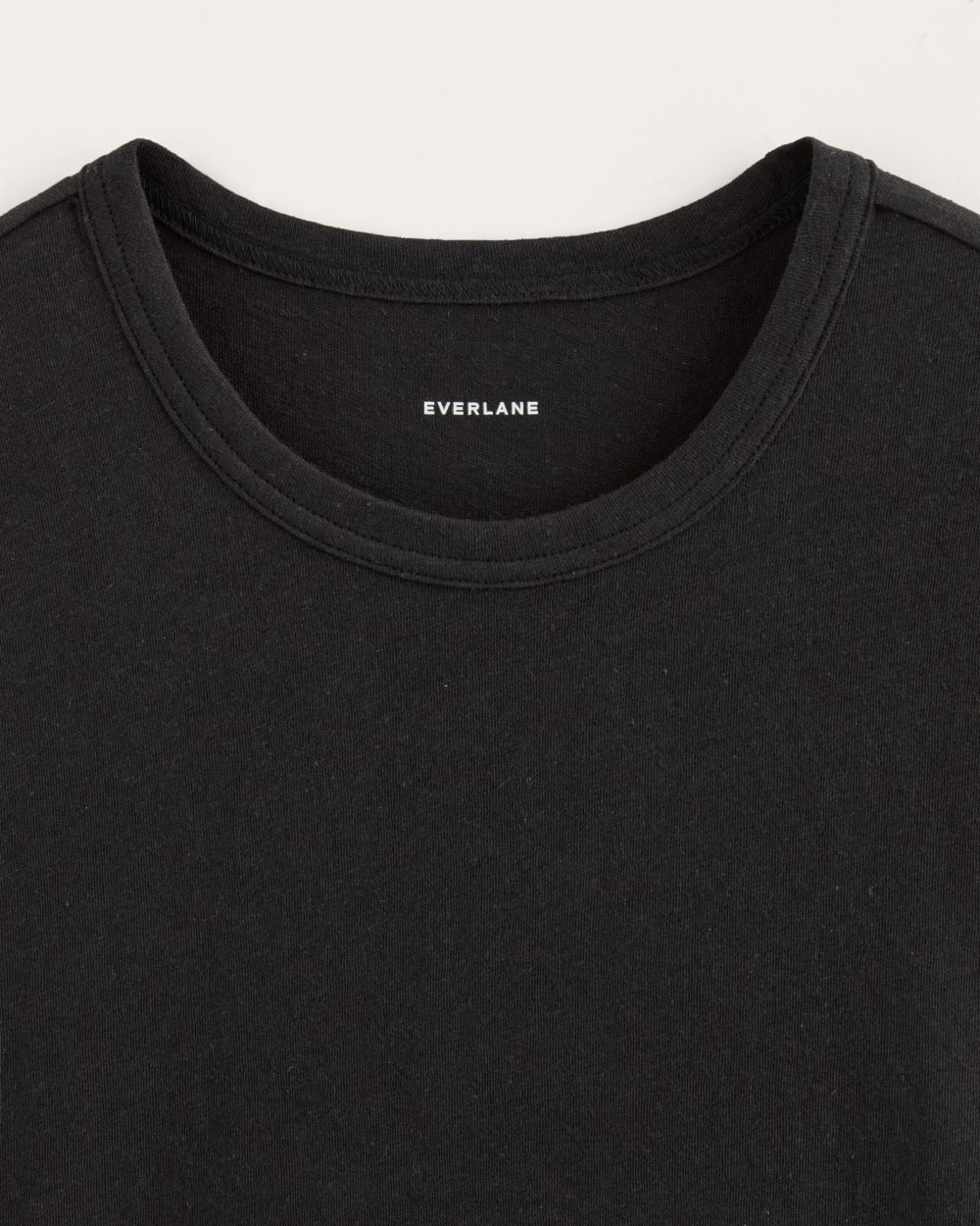 The Cotton Linen Tee | Black - Image 5