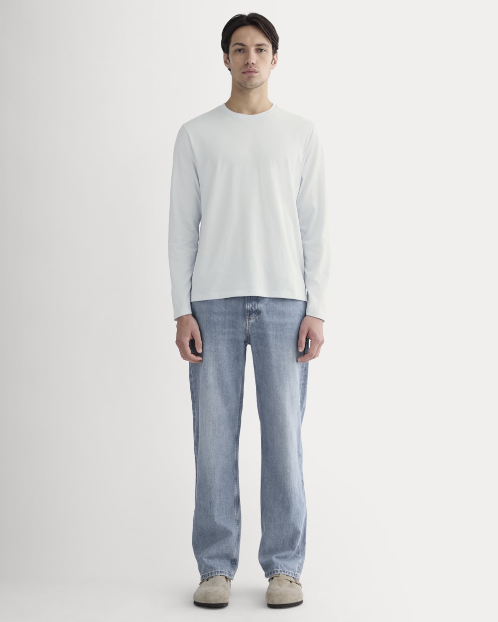 The Essential Organic Long-Sleeve Tee | Air Blue - Image 3