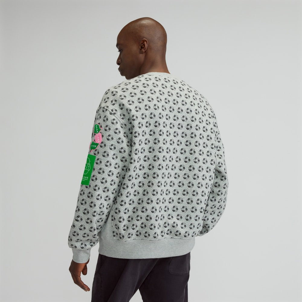 The ReTrack Crewneck Sweatshirt | Earth Day Grey Multi - Image 3