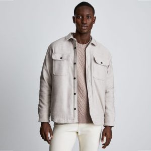 Alternative view of The ReNew Fleece-Lined Heavyweight Overshirt | Heathered Burnt Sugar