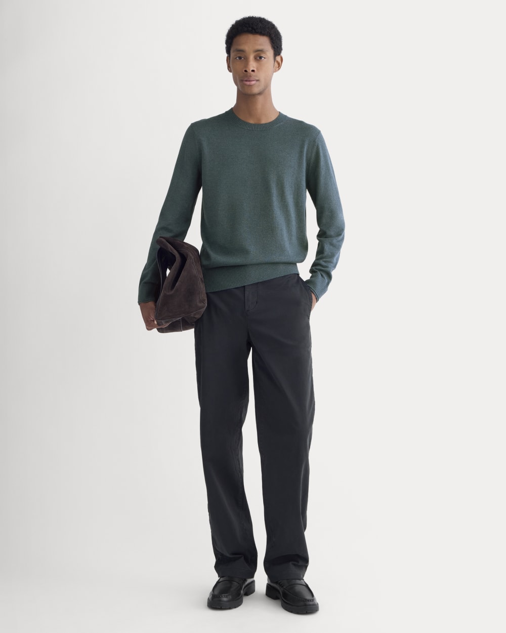 The No-Sweat Sweater | Uniform | Heather Midnight Navy - Image 3