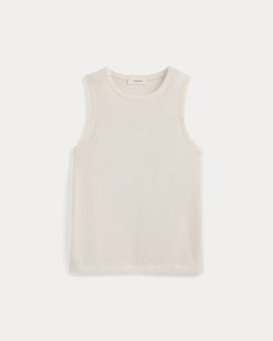Alternative view of Textured Knit Tank | Bone