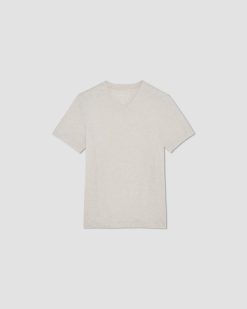 Alternative view of The Essential Organic V-Neck Tee | Heathered Oat