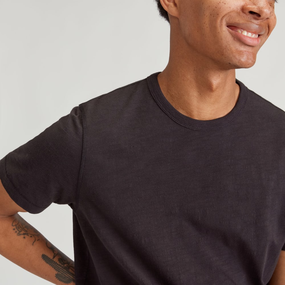 The Cotton Slub Crew | Black - Image 4
