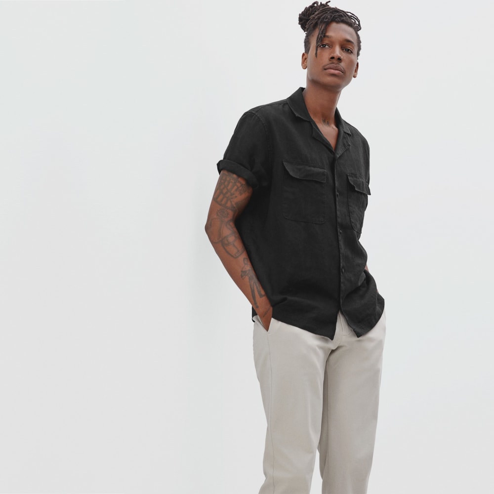 The Resort Shirt in Linen | Black - Image 2
