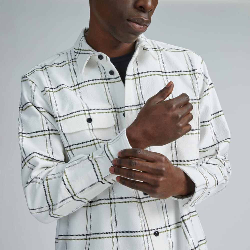 The Heavyweight Overshirt | Uniform | Moss Double Windowpane - Image 4