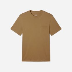 Alternative view of The Organic Cotton Pocket Tee | Dark Brown
