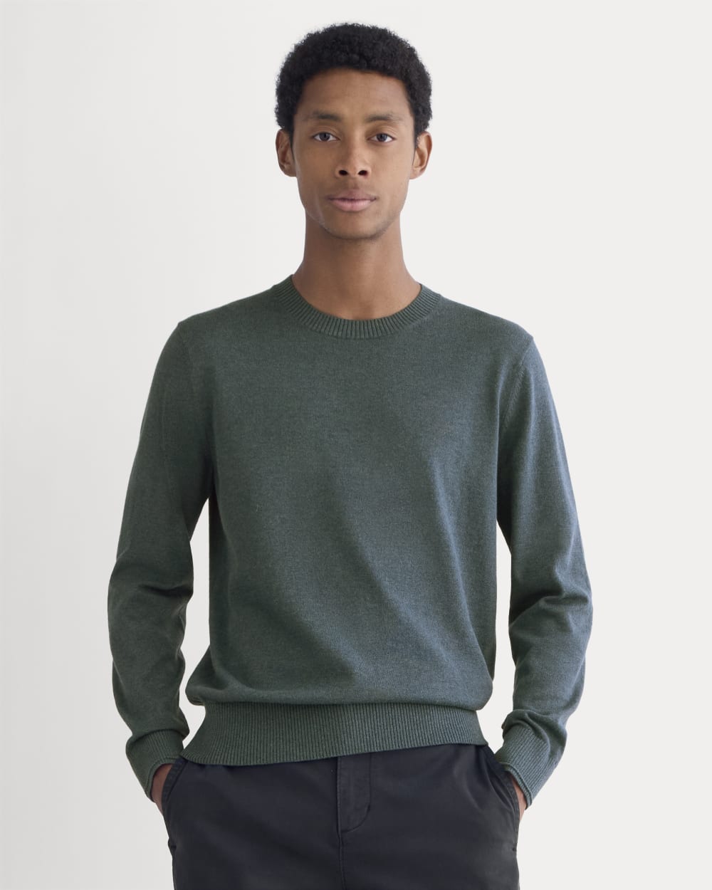 The No-Sweat Sweater | Uniform | Heather Midnight Navy
