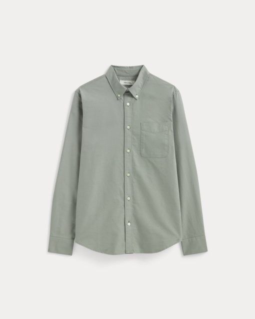 Alternative view of The Slim Oxford Shirt | Sage Green | Tall