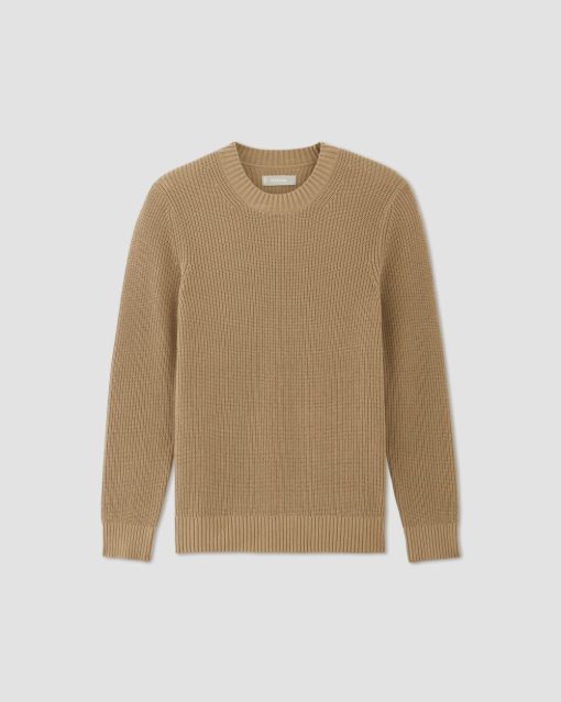 Alternative view of The No-Sweat Ribbed Crew | Tiger's Eye