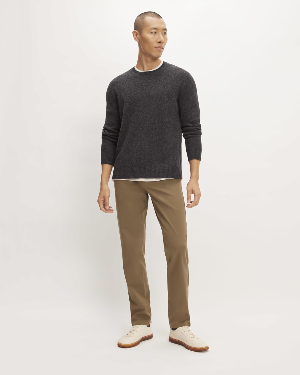 The Premium Merino Crew Neck Sweater | Charcoal - Image 3