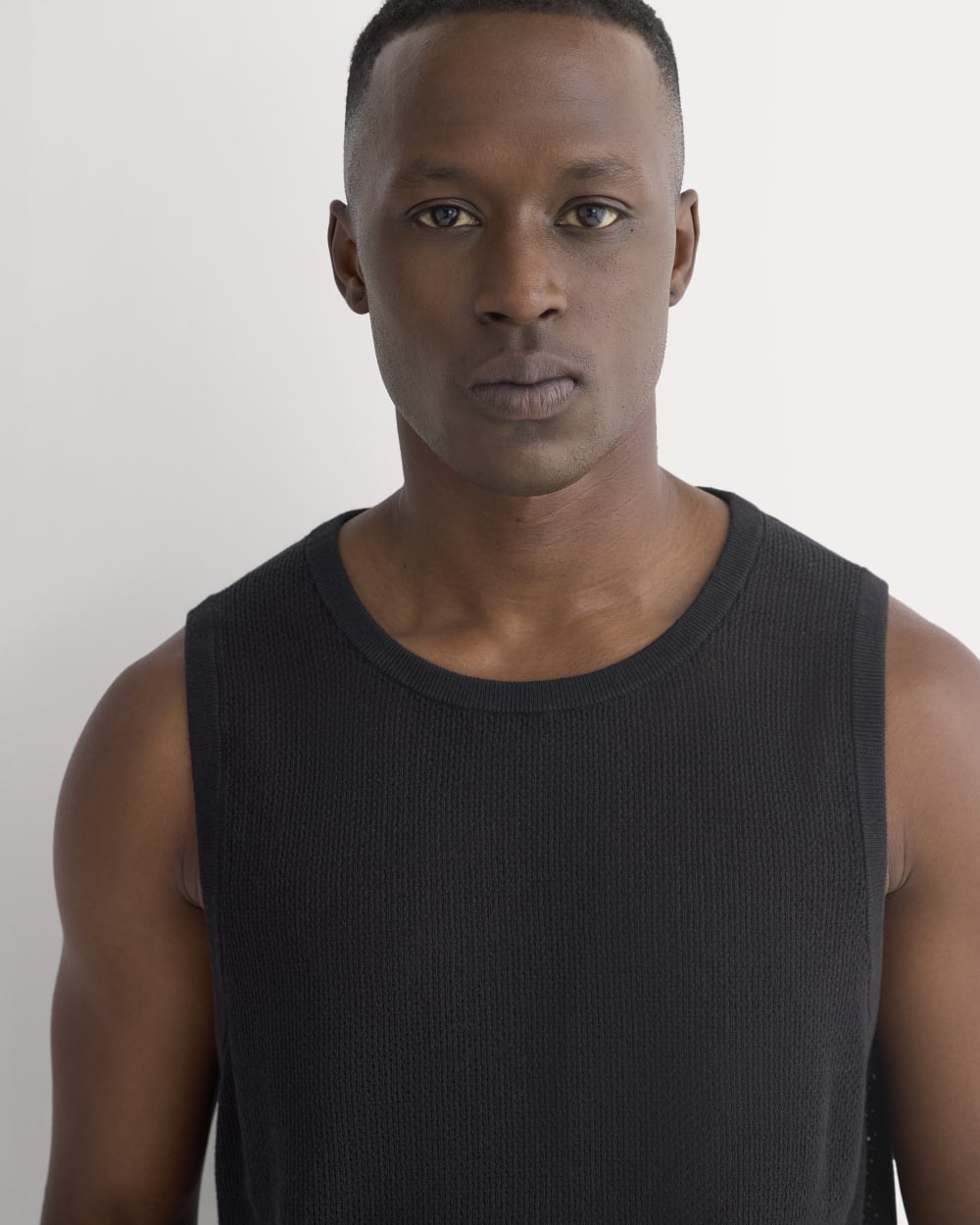 Textured Knit Tank | Black - Image 4