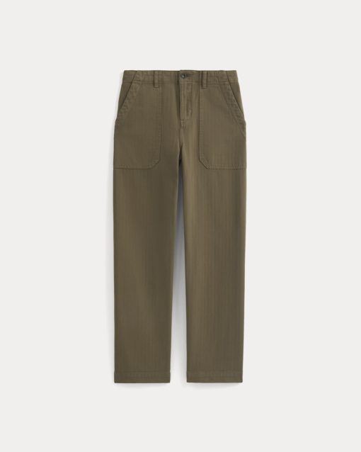 Alternative view of Relaxed Herringbone Fatigue Pants | Beech