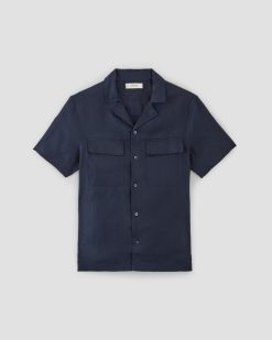 Alternative view of The Resort Shirt in Linen | Navy